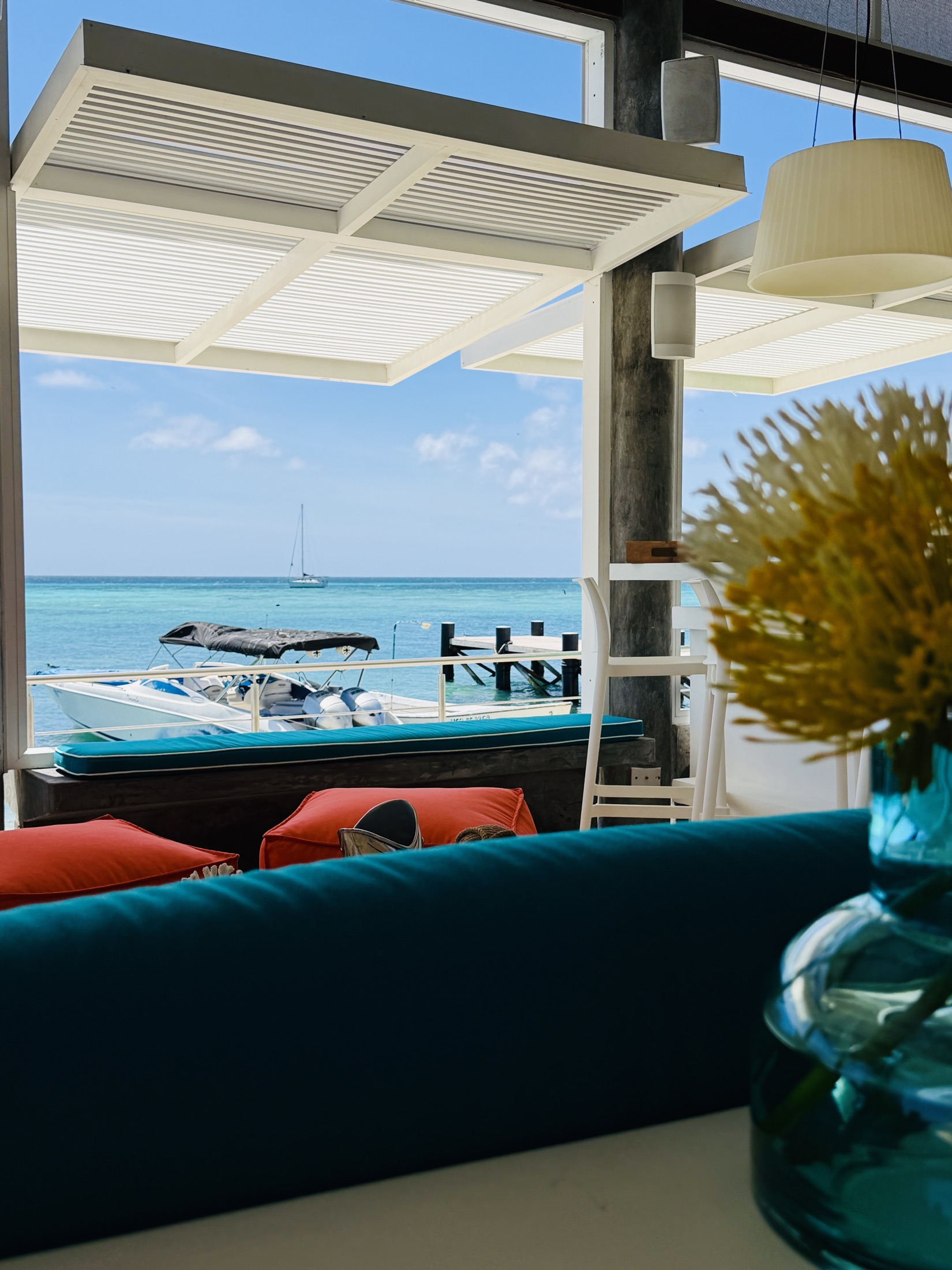 Sala con vista al mar — Casa Verde, Los Roques